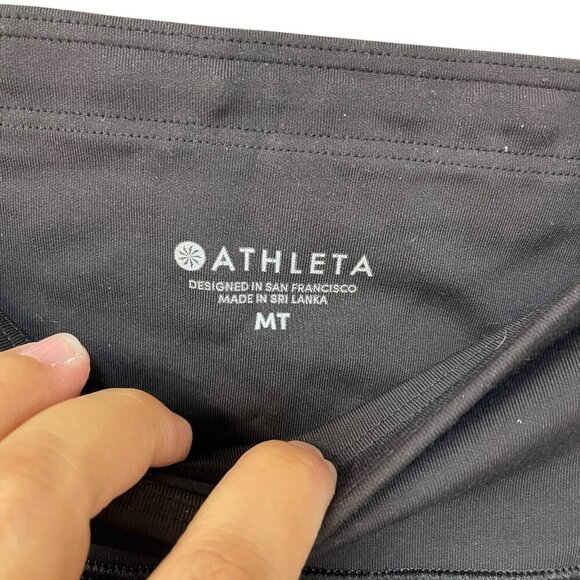 Athleta All In Reaction 7/8 Tight SIZE M Tall #353547 Black Gym Yoga Pockets - Picture 5 of 12